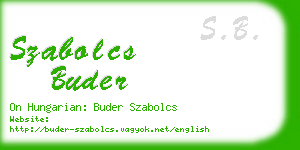 szabolcs buder business card